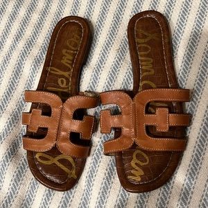 Sam Edelman Bay Slide Sandal in Brown Leather